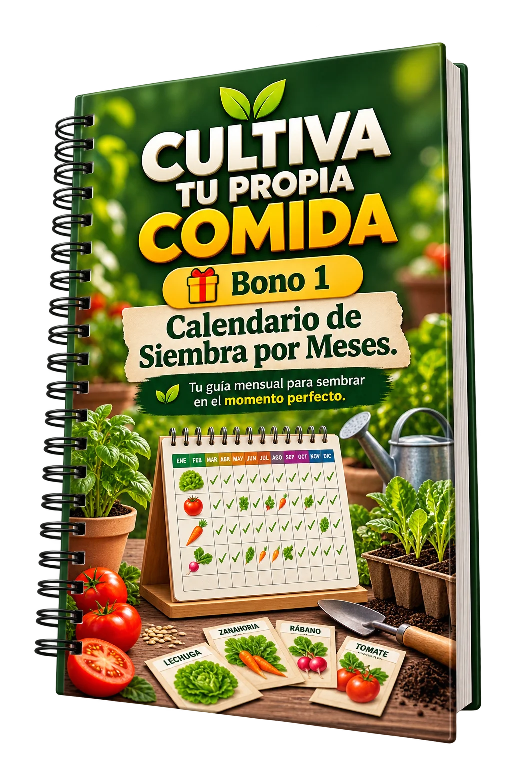 Mockup del bono 1: Calendario de Siembra por Meses