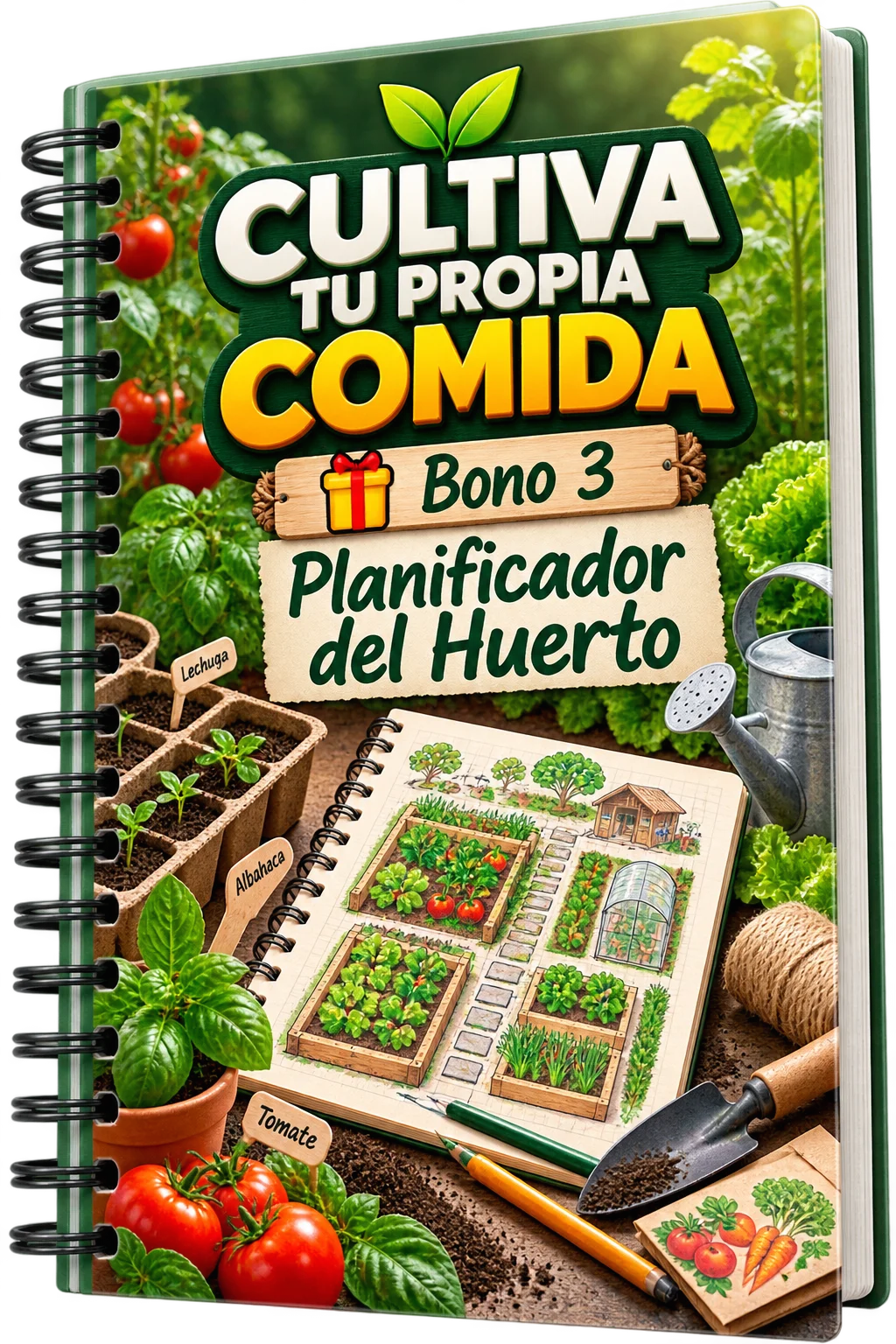 Mockup del bono 3: Planificador del Huerto